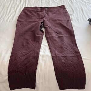 Ann Taylor Burgundy Patterned Trousers